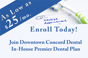 We recommend routine preventive dental care visits two times a year